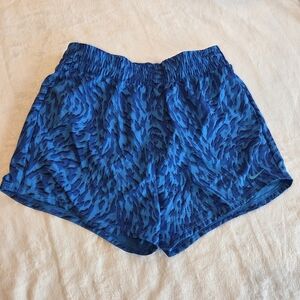 Nike Kids Large Blue Dri-Fit Training Shorts FQ4527-435 Abstract Print New